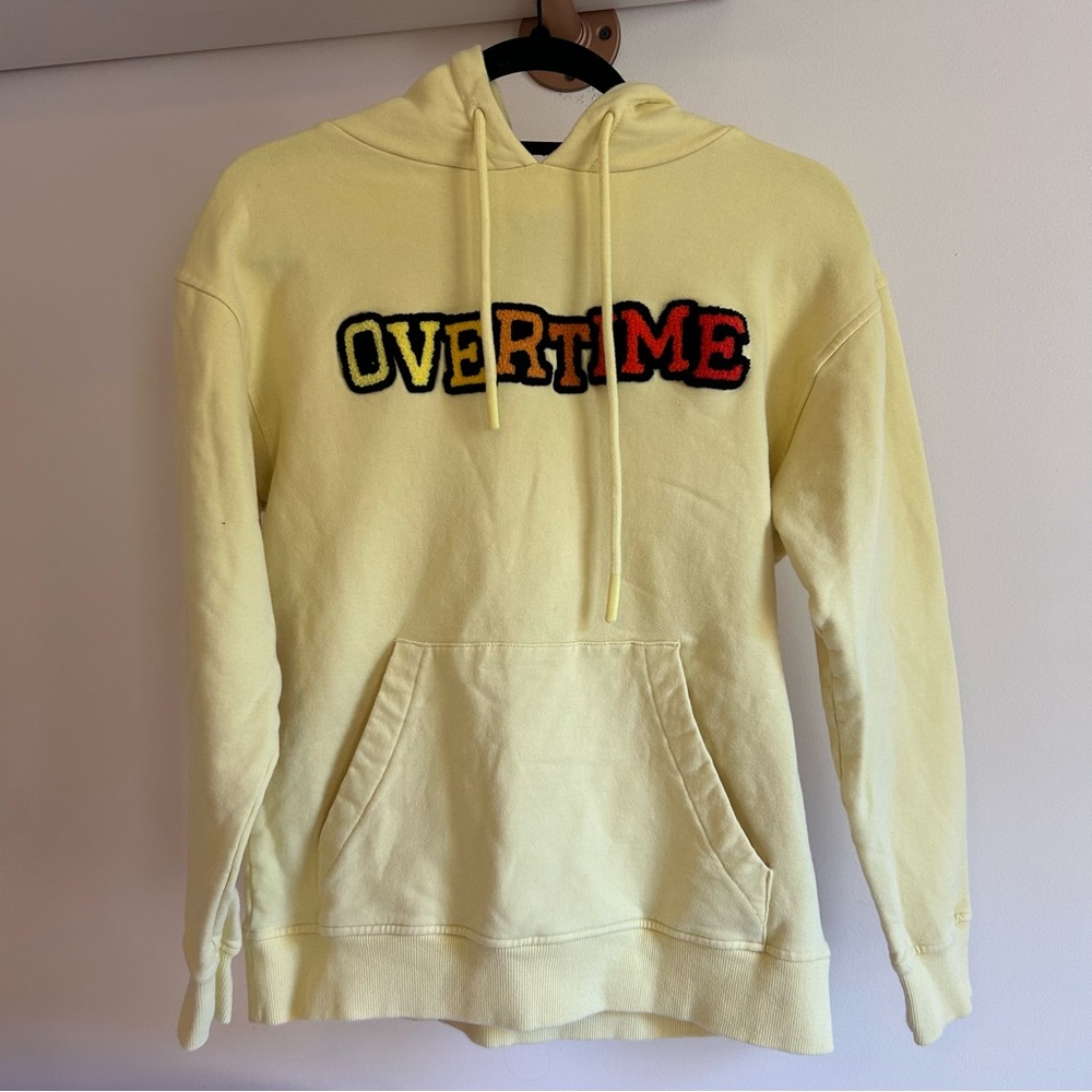 Overtime Yellow Fleece Hoodie - Unbranded